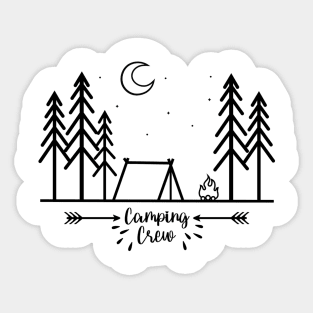 Camping Crew Camp Tee! Sticker